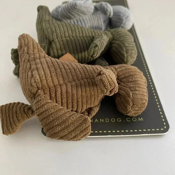 NANDOG PET GEAR Mini Plush Dinosaurs Set of Three Squeaky Stuffed Dog Pet Toy - Picture 8 of 9